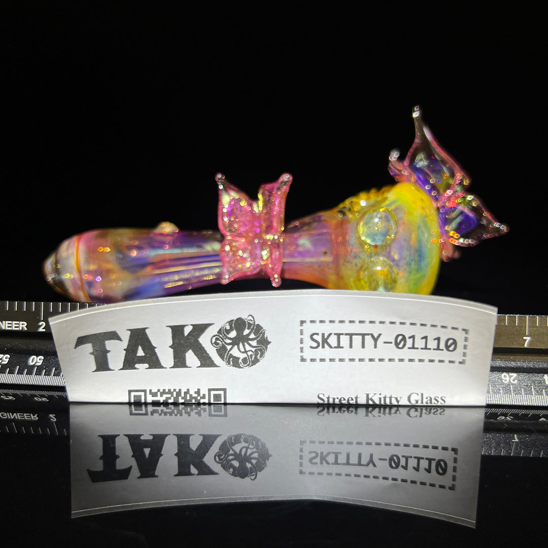 Butterfly Spoon Glass Pipe Street Kitty Glass   