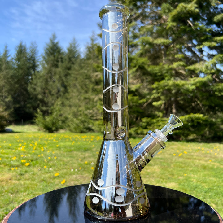 12" Domino Beaker Bong Glass Pipe TG   