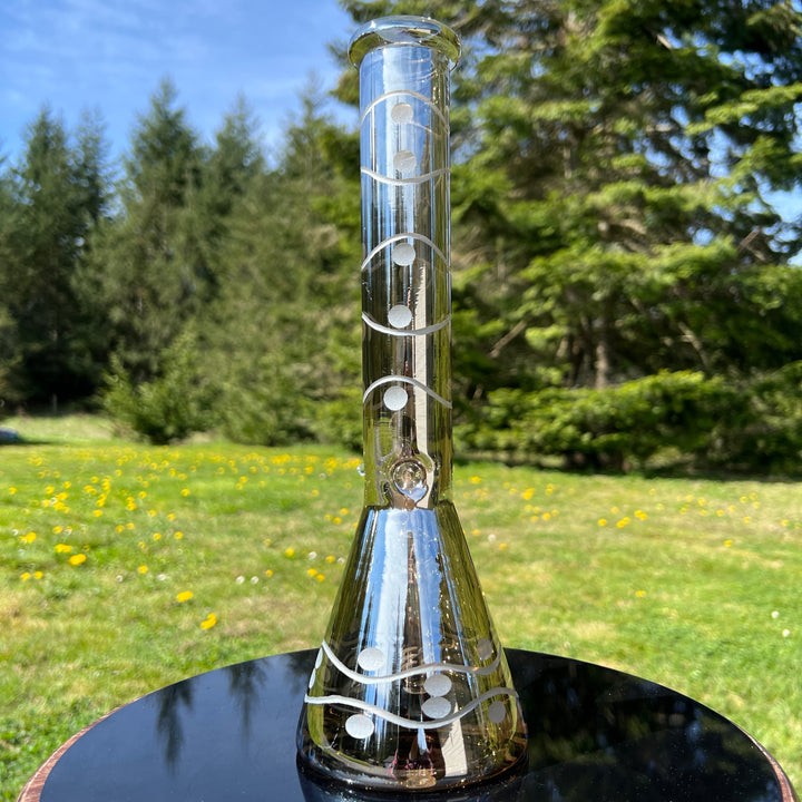 12" Domino Beaker Bong Glass Pipe TG   