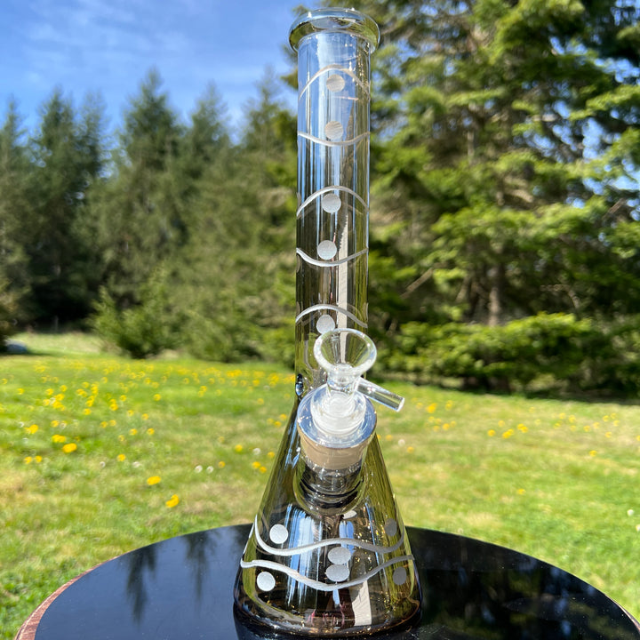 12" Domino Beaker Bong Glass Pipe TG   