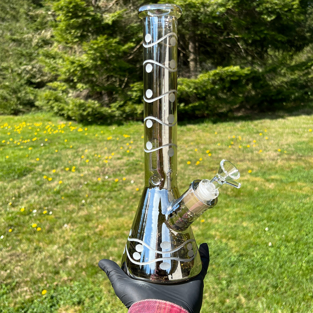 12" Domino Beaker Bong Glass Pipe TG   