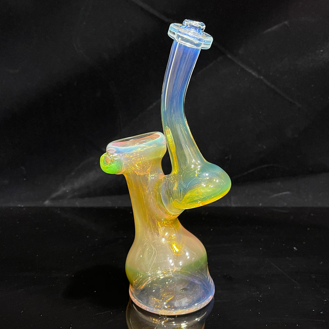 Gold Fume Bubbler with Slyme Carb Glass Pipe Cose Glass   
