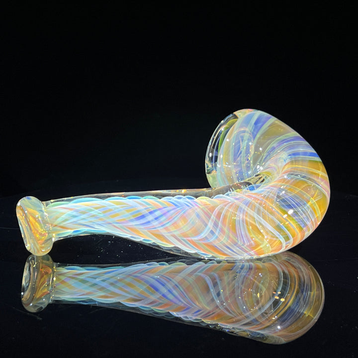 Half Pounder Fumed Sherlock Glass Pipe Firekist Glass   