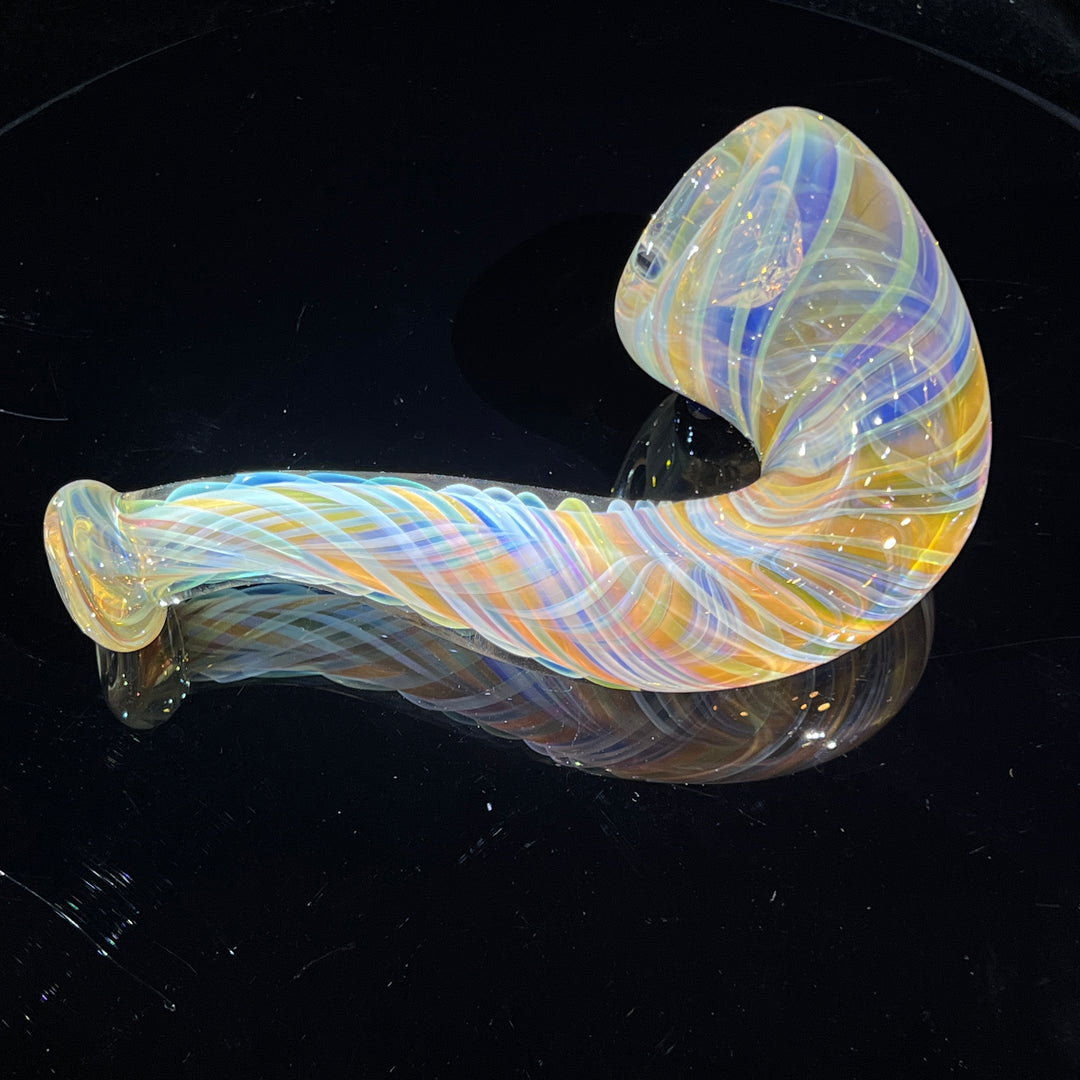 Half Pounder Fumed Sherlock Glass Pipe Firekist Glass   