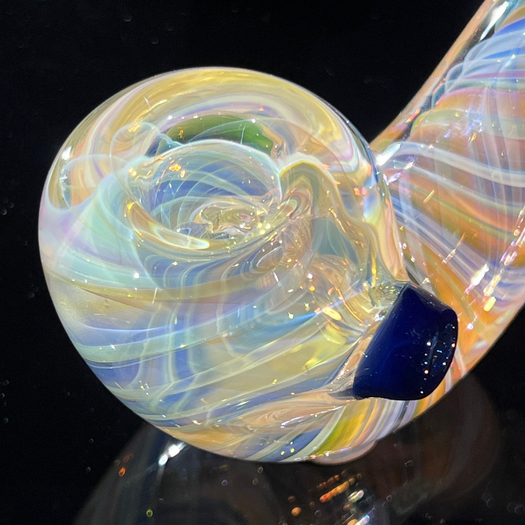 Half Pounder Fumed Sherlock Glass Pipe Firekist Glass   