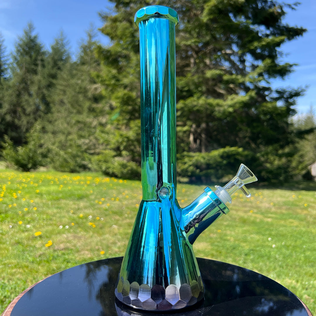 12" Beveled Beaker Bong Glass Pipe TG   