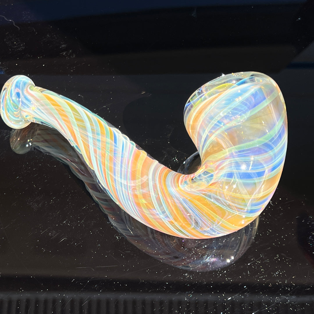 Half Pounder Fumed Sherlock Glass Pipe Firekist Glass   