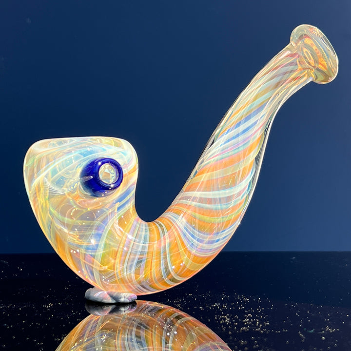 Half Pounder Fumed Sherlock Glass Pipe Firekist Glass   