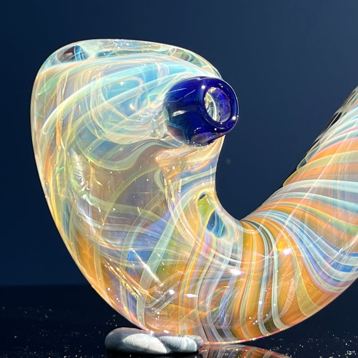 Half Pounder Fumed Sherlock Glass Pipe Firekist Glass   