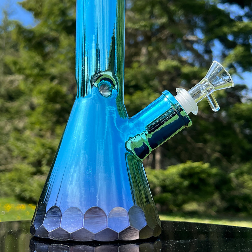 12" Beveled Beaker Bong Glass Pipe TG   