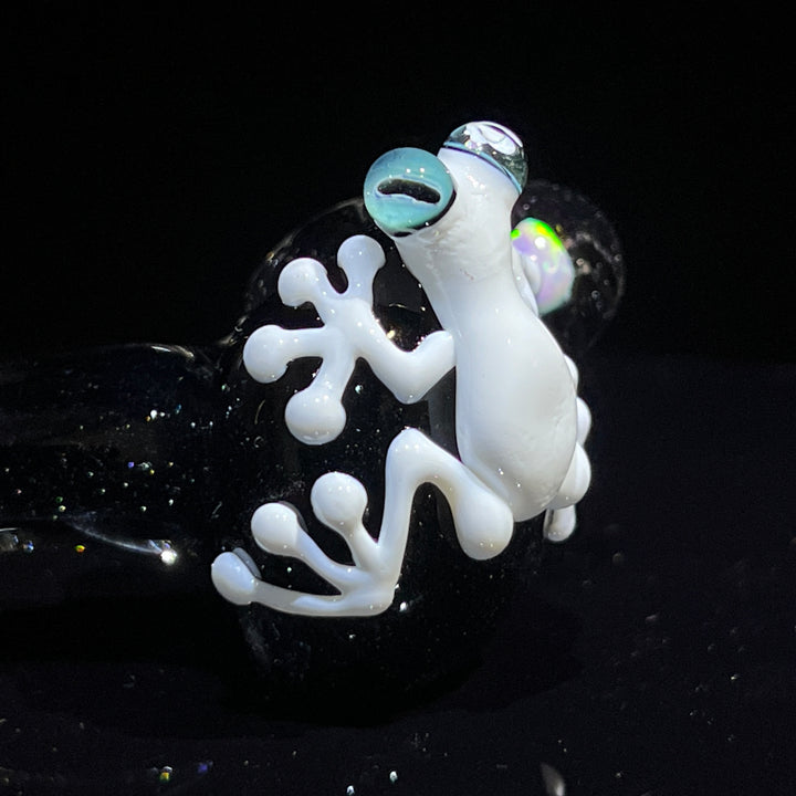 Frog Spoon with Opal Glass Pipe Beezy Glass   