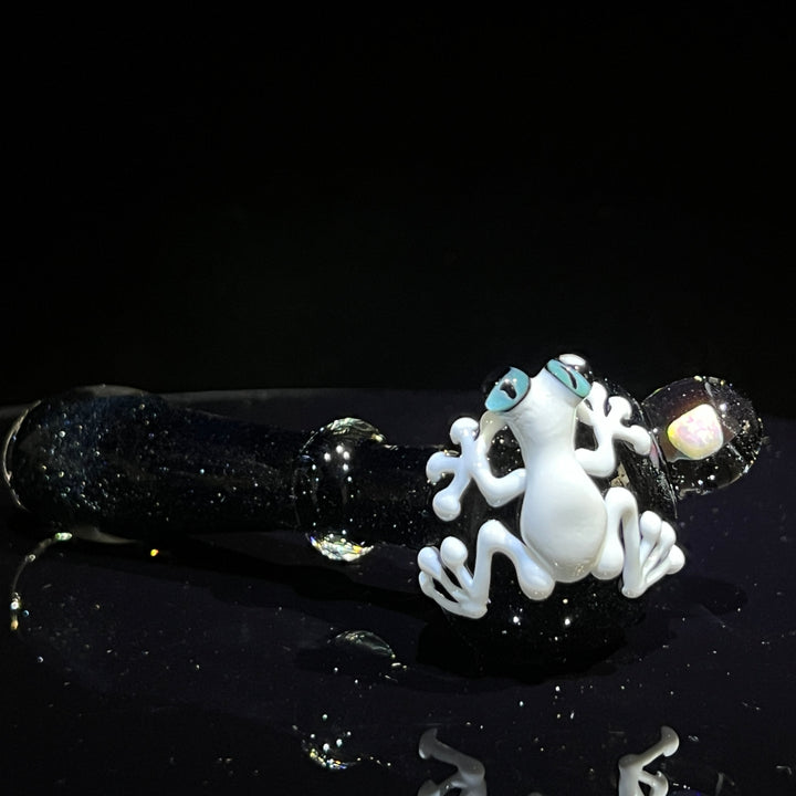 Frog Spoon with Opal Glass Pipe Beezy Glass   