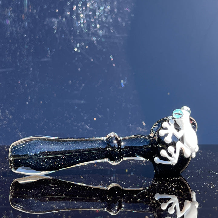 Frog Spoon with Opal Glass Pipe Beezy Glass   