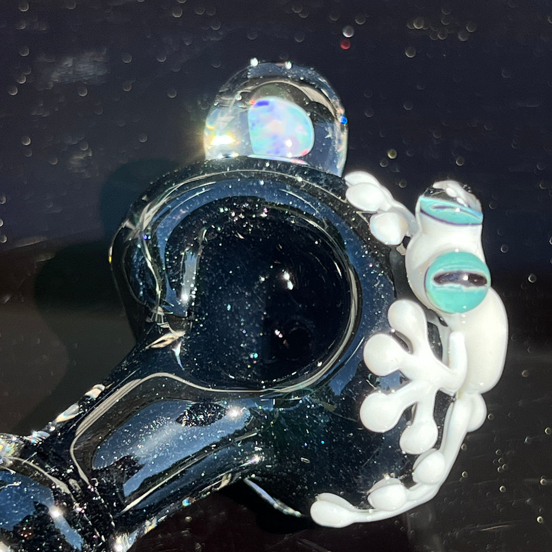 Frog Spoon with Opal Glass Pipe Beezy Glass   
