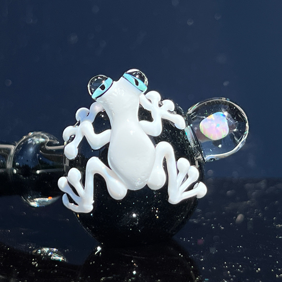 Frog Spoon with Opal Glass Pipe Beezy Glass   