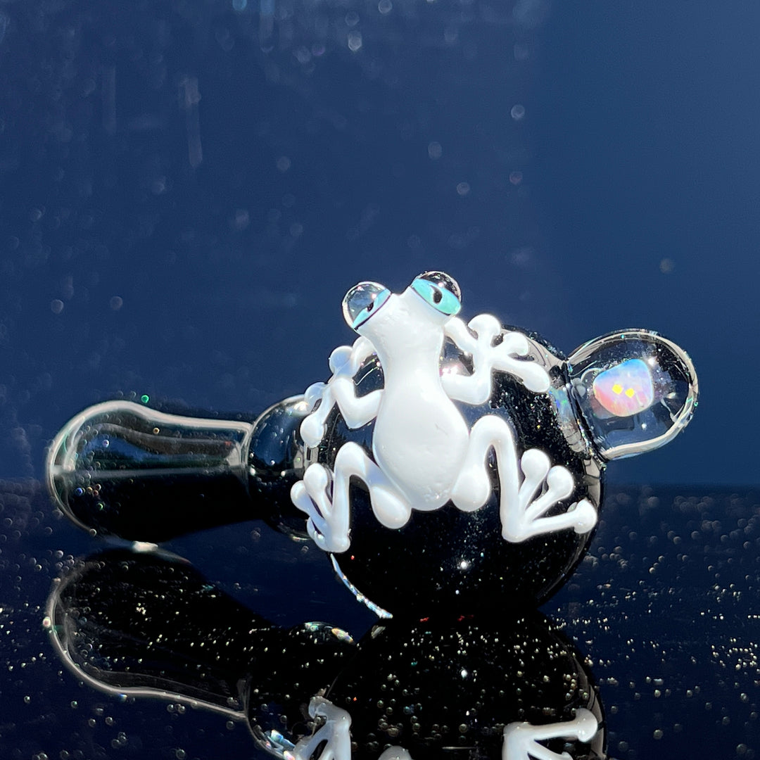 Frog Spoon with Opal Glass Pipe Beezy Glass   