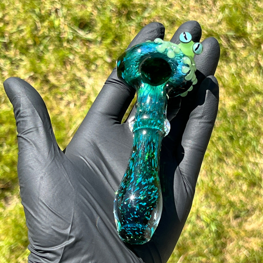 Exp Green Frog Spoon Glass Pipe Beezy Glass   