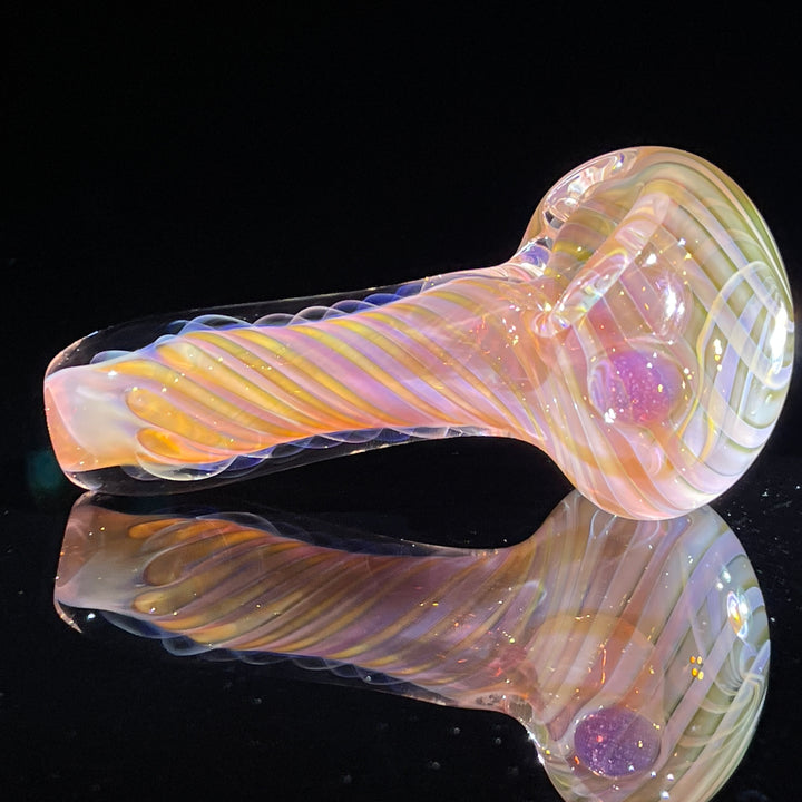 Thick Fume Pipe Pink Slyme Marble Glass Pipe Chuck Glass   