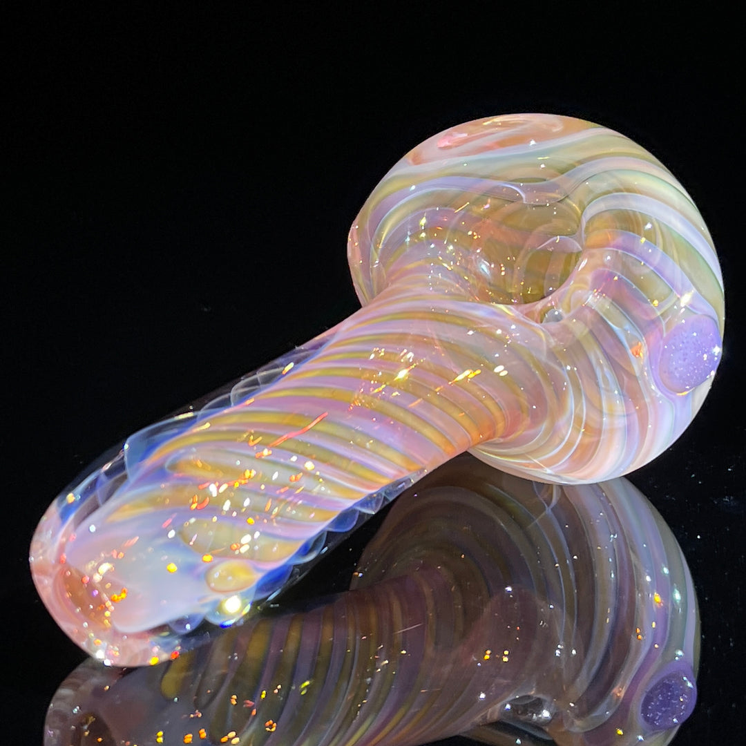 Thick Fume Pipe Pink Slyme Marble Glass Pipe Chuck Glass   