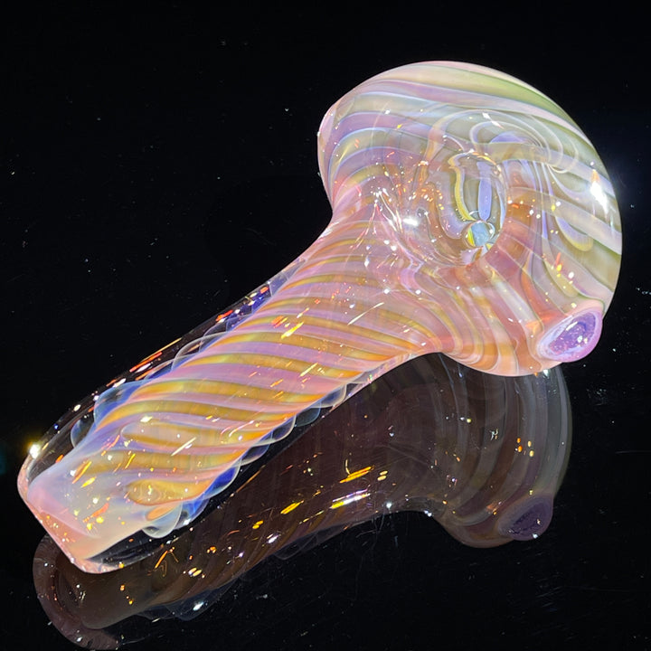 Thick Fume Pipe Pink Slyme Marble Glass Pipe Chuck Glass   