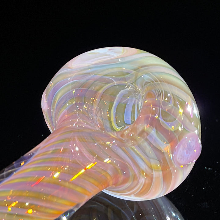 Thick Fume Pipe Pink Slyme Marble Glass Pipe Chuck Glass   