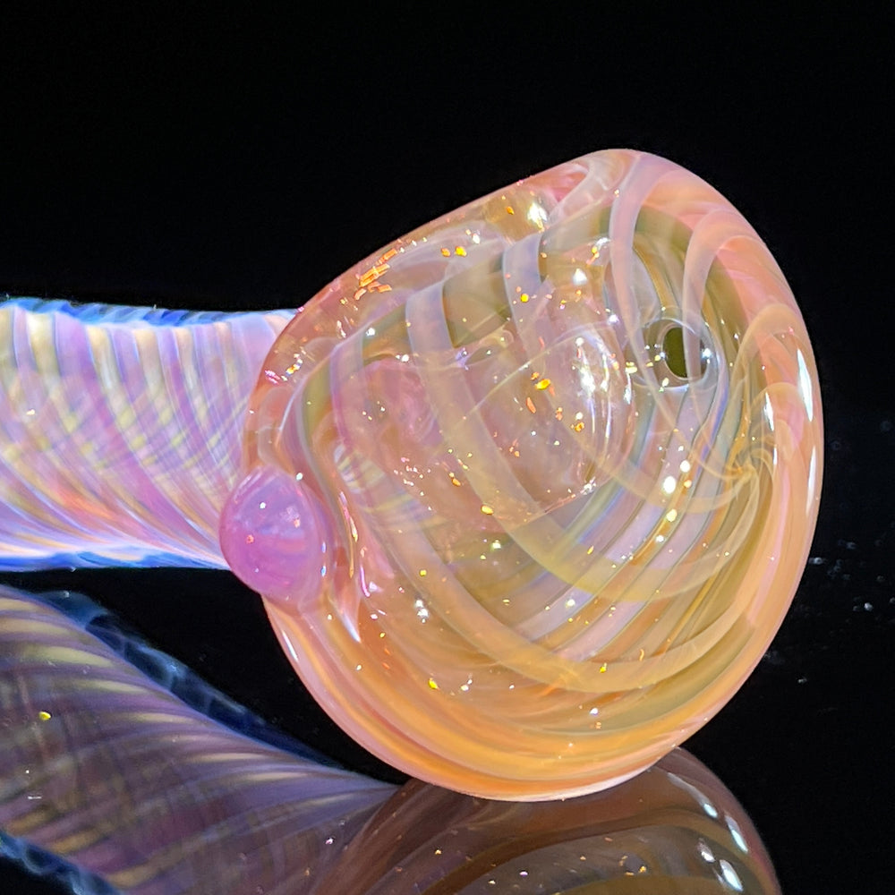 Thick Fume Pipe Pink Slyme Marble Glass Pipe Chuck Glass   
