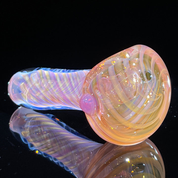 Thick Fume Pipe Pink Slyme Marble Glass Pipe Chuck Glass   
