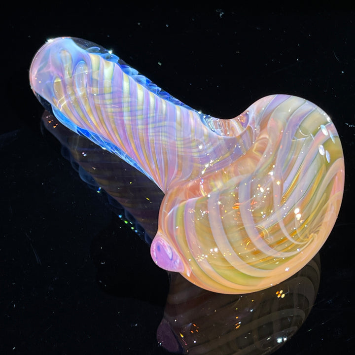 Thick Fume Pipe Pink Slyme Marble Glass Pipe Chuck Glass   