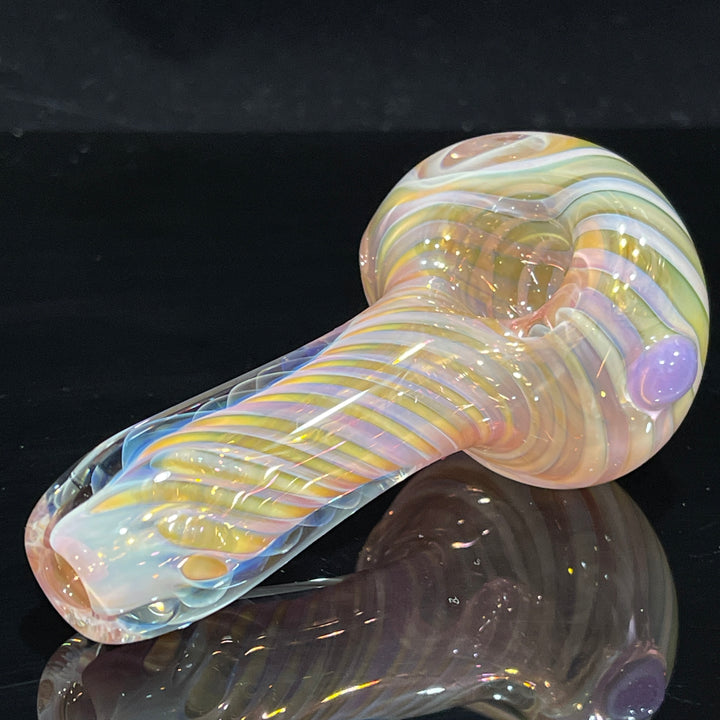 Thick Fume Pipe Pink Slyme Marble Glass Pipe Chuck Glass   