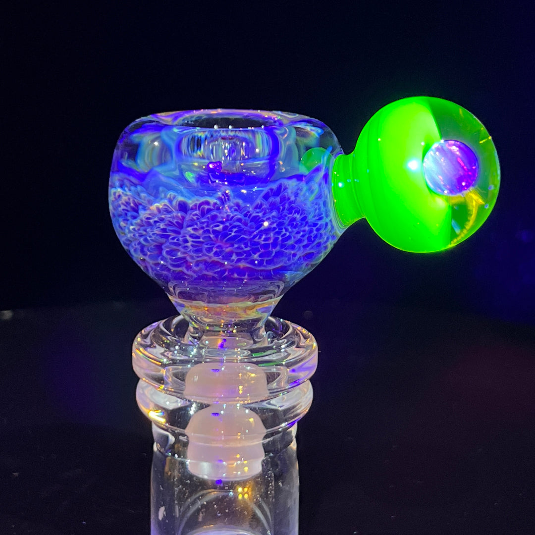 14mm Purple Nebula with Opal Pull Slide Accessory Tako Glass   