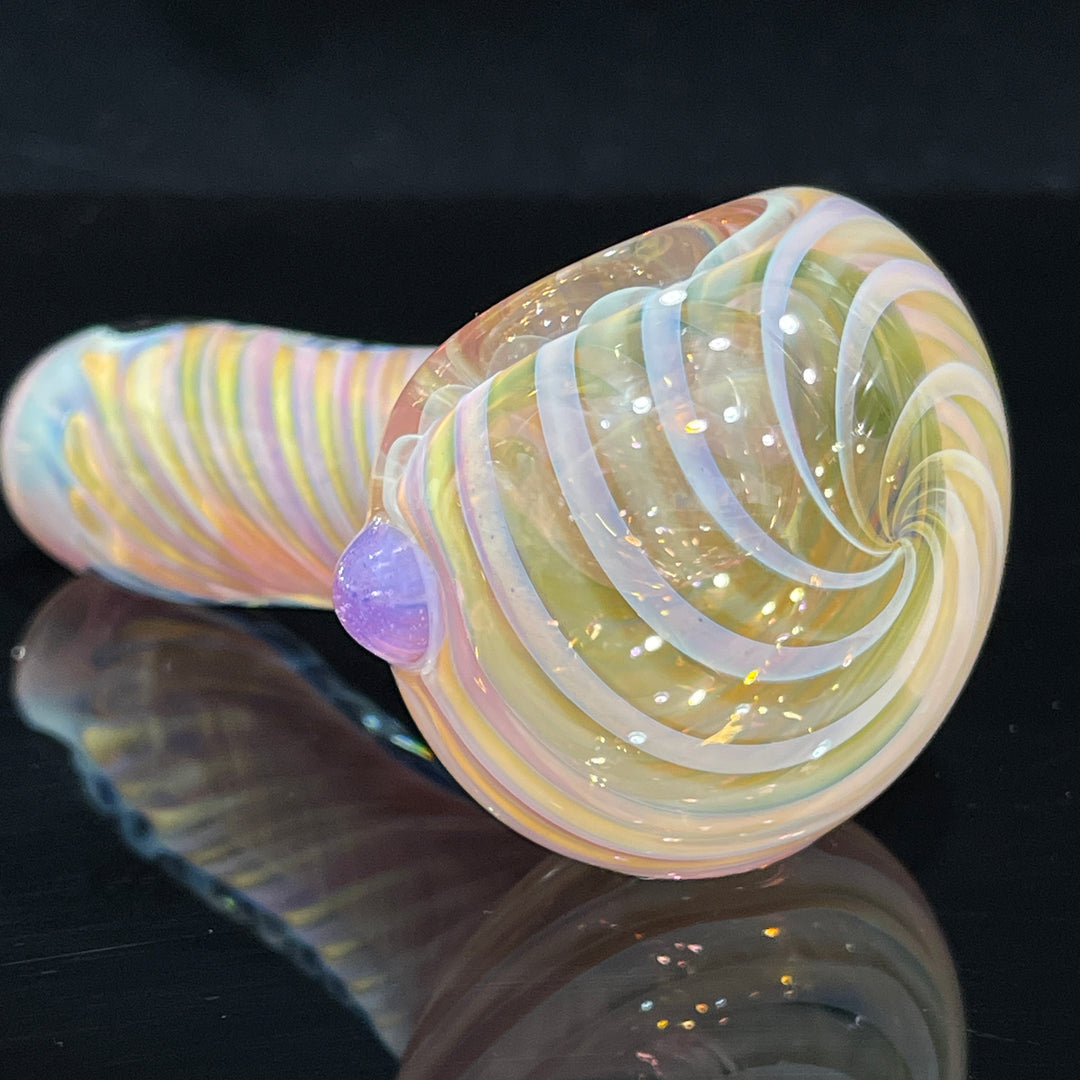 Thick Fume Pipe Pink Slyme Marble Glass Pipe Chuck Glass   