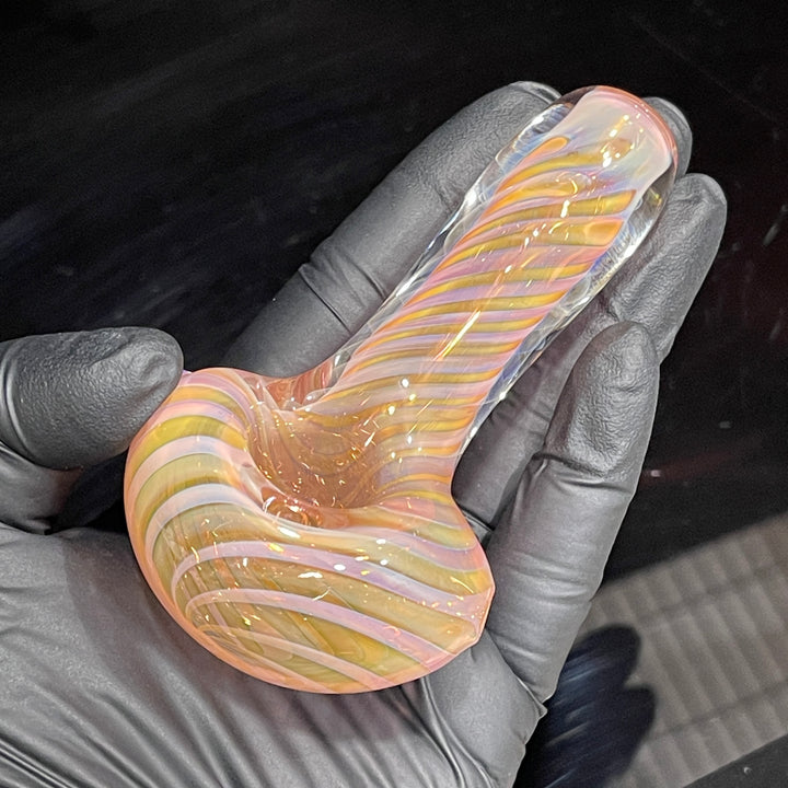 Thick Fume Pipe Pink Slyme Marble Glass Pipe Chuck Glass   