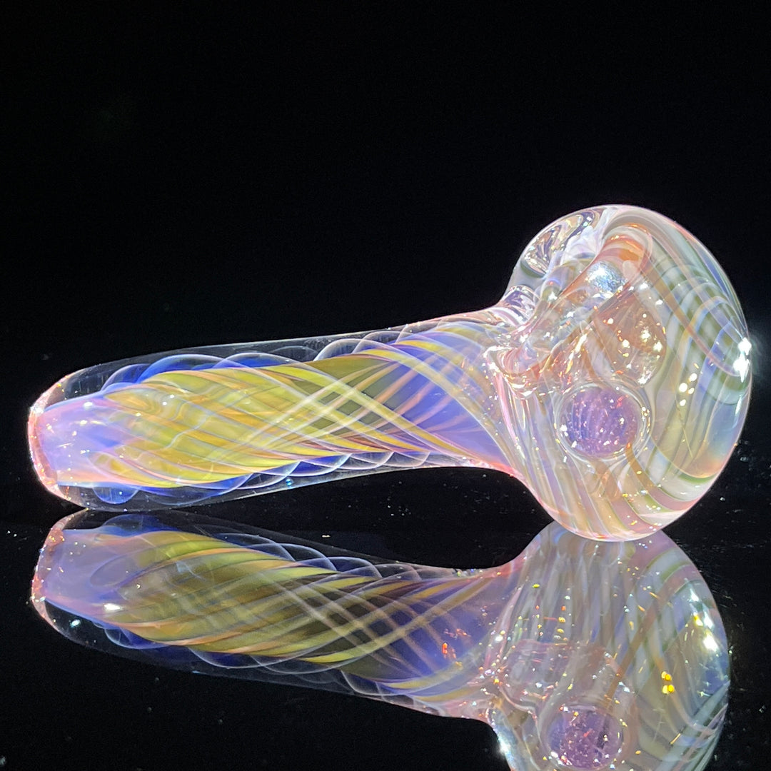 Thick Fume Pipe Pink Slyme Marble Glass Pipe Chuck Glass   