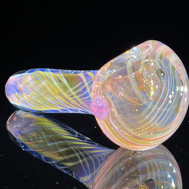 Thick Fume Pipe Pink Slyme Marble Glass Pipe Chuck Glass   