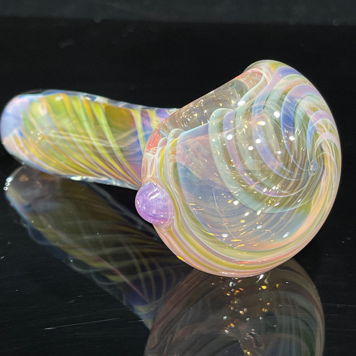 Thick Fume Pipe Pink Slyme Marble Glass Pipe Chuck Glass   