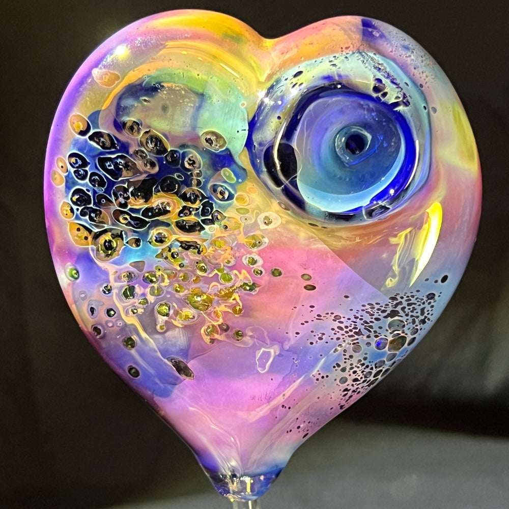 Abstract Watercolor Heart Pipe Glass Pipe Street Kitty Glass   