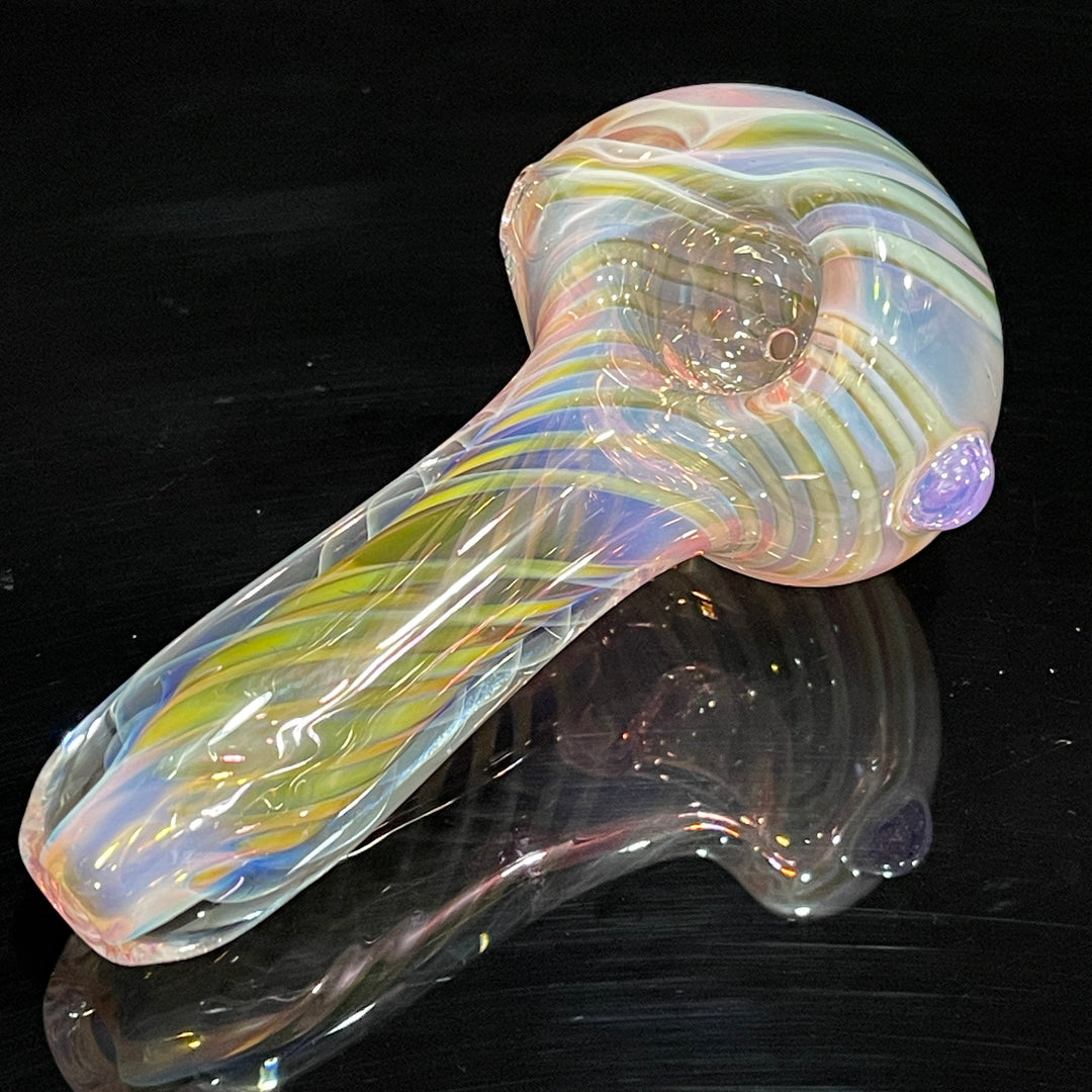 Thick Fume Pipe Pink Slyme Marble Glass Pipe Chuck Glass   