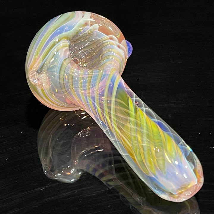 Thick Fume Pipe Pink Slyme Marble Glass Pipe Chuck Glass   