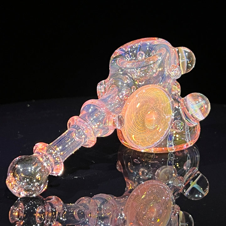 Gold Fumed Marbled Hammer Glass Pipe Sugar Shack   