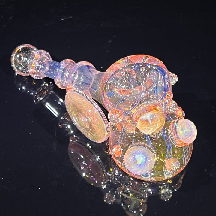 Gold Fumed Marbled Hammer Glass Pipe Sugar Shack   