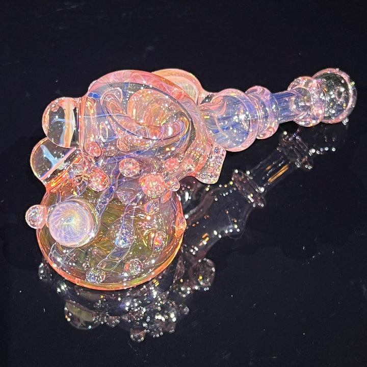 Gold Fumed Marbled Hammer Glass Pipe Sugar Shack   