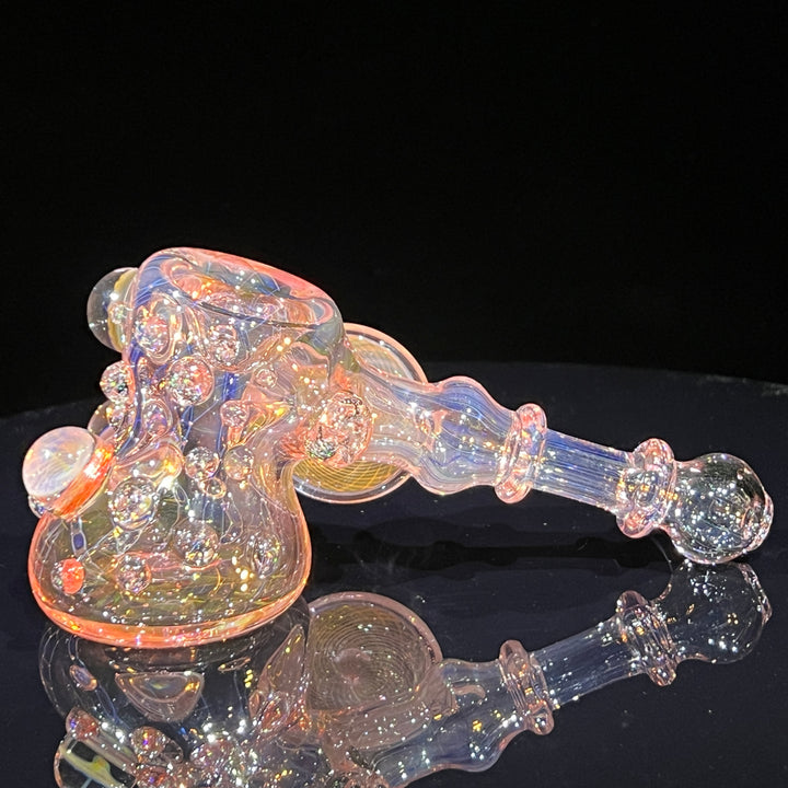 Gold Fumed Marbled Hammer Glass Pipe Sugar Shack   