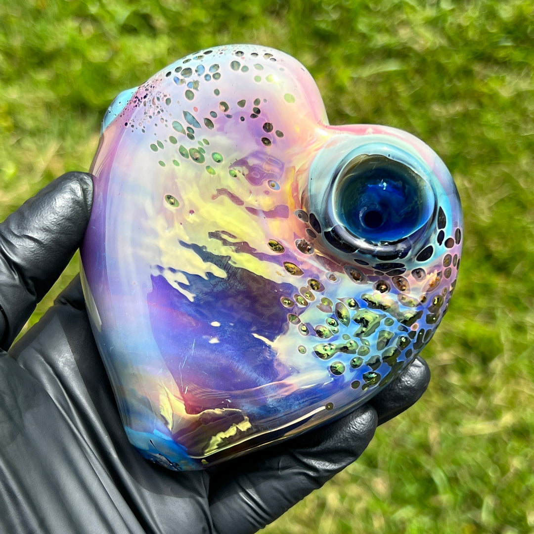 Abstract Watercolor Heart Pipe Glass Pipe Street Kitty Glass   