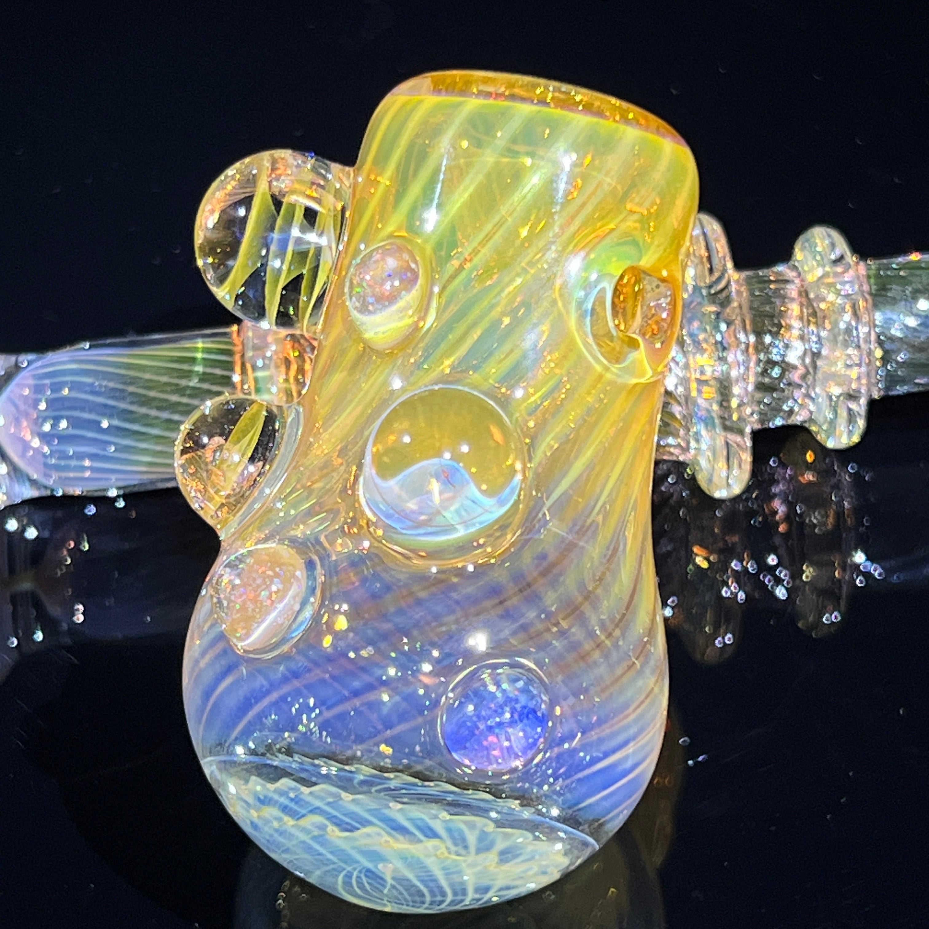 Color Changing Gold Glass Pipe | Fat Buddha Glass