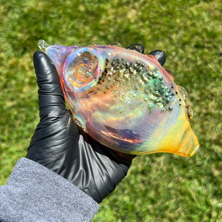 Flat Fish Bubble Glass Pipe Glass Pipe Street Kitty Glass   