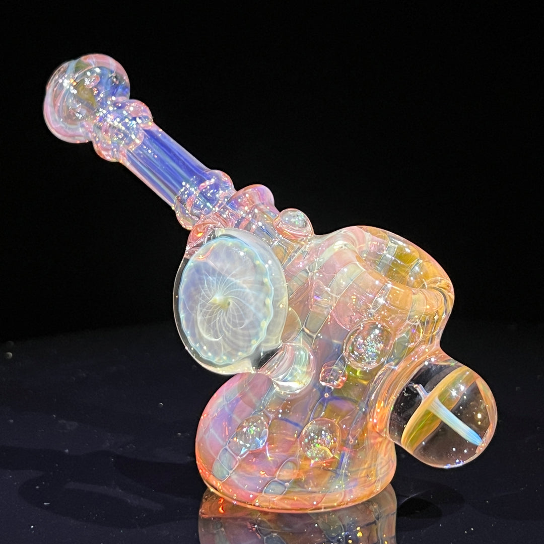 Gold Fumed Standing Hammer Glass Pipe Sugar Shack   