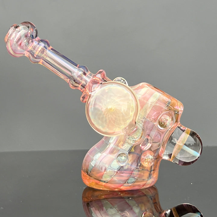 Gold Fumed Standing Hammer Glass Pipe Sugar Shack   