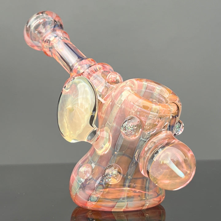 Gold Fumed Standing Hammer Glass Pipe Sugar Shack   