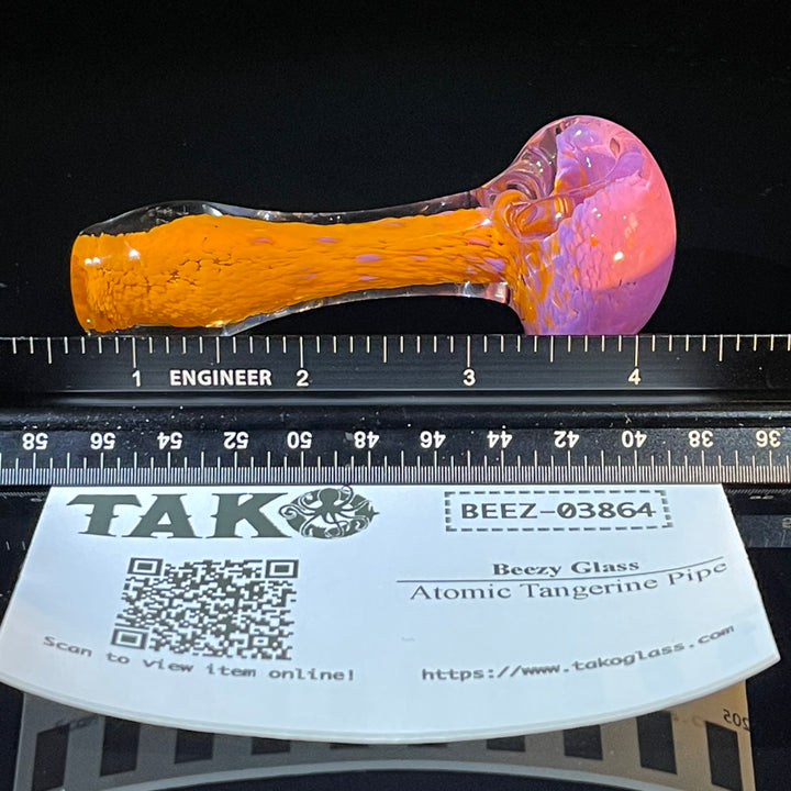 Atomic Tangerine Pipe Glass Pipe Beezy Glass   