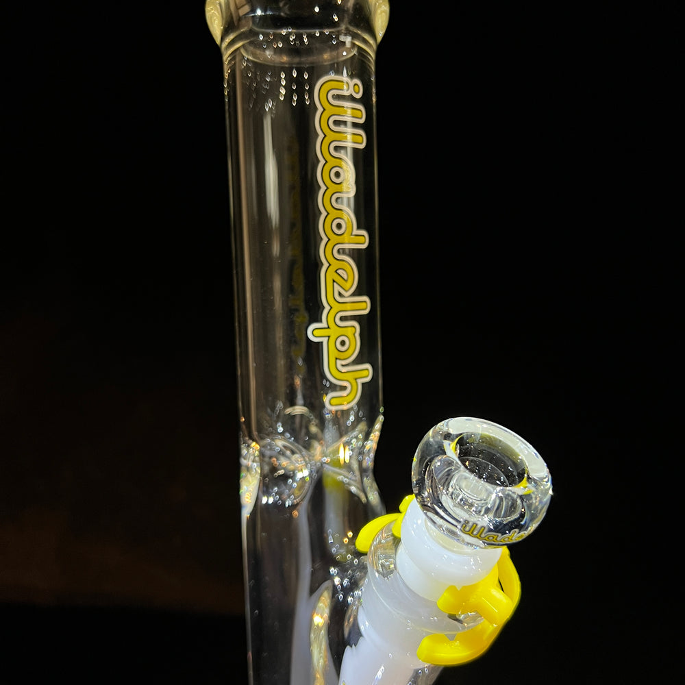 Illadelph Yellow Mini Straight Bong Glass Pipe Illadelph Glass   